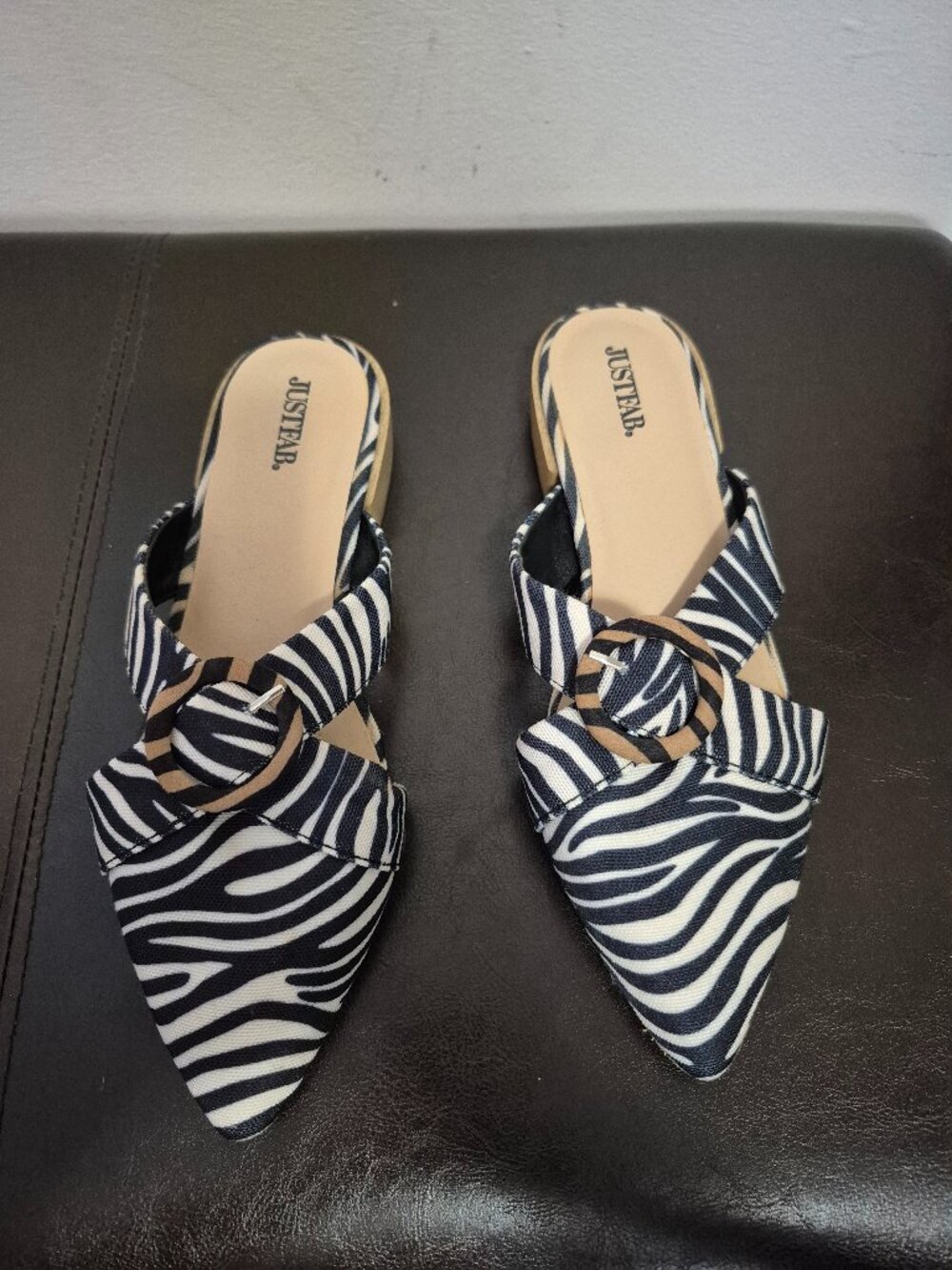 Zebra Print Mules